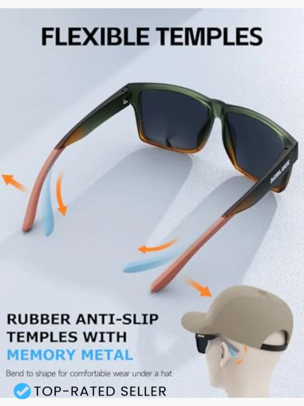 XL Oversized Square Sunglasses for Big Heads Men Women Wide Polarized UV400